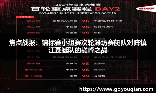 焦点战报：锦标赛小组赛次轮潍坊赛艇队对阵镇江赛艇队的巅峰之战